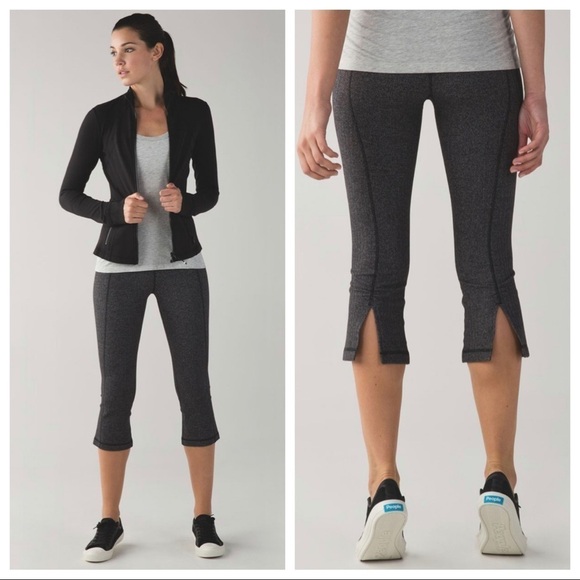 Lululemon Gather & Grow Crop Leggings Charcoal Gray - Picture 1 of 8